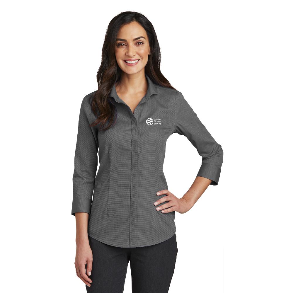 Red House® Ladies 3/4-Sleeve Nailhead Non-Iron Shirt